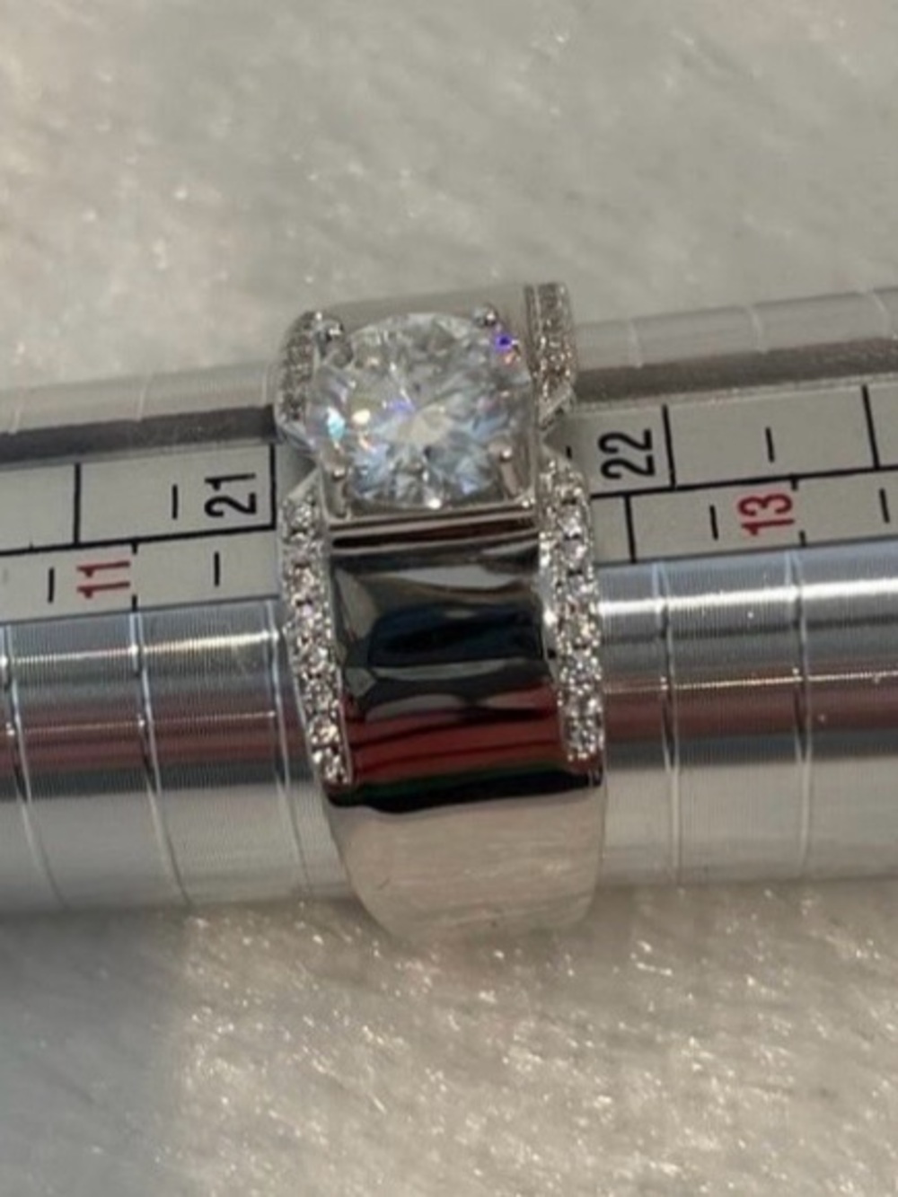 2.0 ct Moissanite size 12 ring - Picture 6 of 7